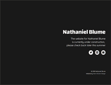 Tablet Screenshot of nathanielblume.com